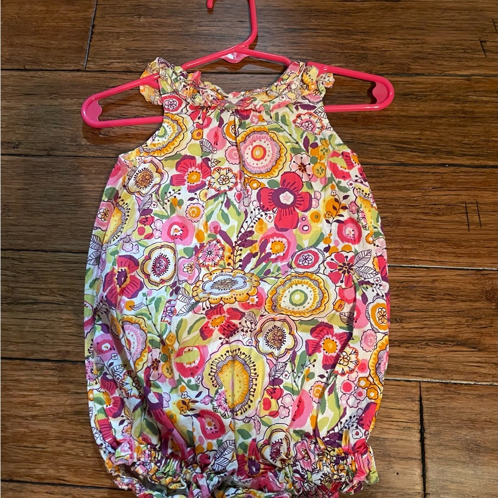 Vera Bradley excellent used condition Floral Baby Bubble Romper